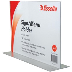 SIGN/MENU HOLDER 2 SIDED LANDSCAPE A4