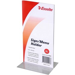 SIGN/MENU HOLDER 2 SIDED PORTRAIT DL