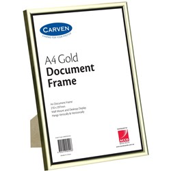 Q FRAME CERT FRAME GOLD SILVER A4 Gold