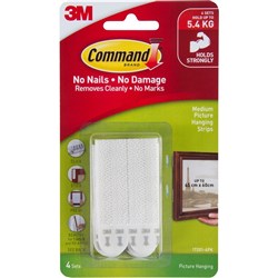 3M COMMAND MEDIUM PICTURE HANGING STRIPS 17201