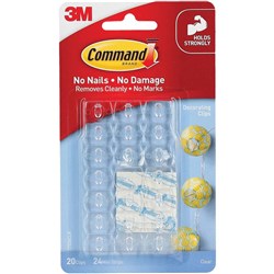 COMMAND CLEAR DECORATOR CLIP 20 Pack Pack of 20
