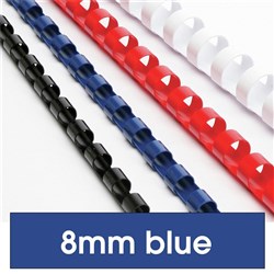 REXEL BINDING COMB 8mm 21Loop 45Sht Cap Blue