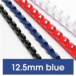 REXEL BINDING COMB 12mm 21Loop 95Sht Cap Blue