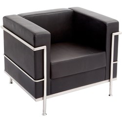 SPACE LOUNGE CHAIR Single Seater Black PU