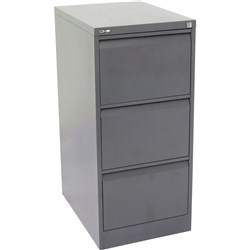 GO FILING FILING CABINET 3 DRAWER GRAPHITE RIPPLE