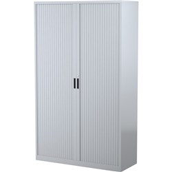 STEELCO TAMBOUR DOOR CUPBOARD 5 Shelf Silver Grey