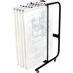 PLANHORSE MOBILE 1000 TROLLEY A0, 1000Sht Cap.