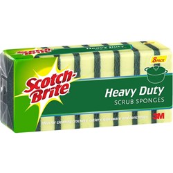 SCOTCH-BRITE SPONGE Heavy Duty Scrub Pack of 8