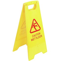 SAFETY SIGN WET FLOOR YELLOW
