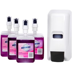 NORTHFORK FOAMING HAND WASH Dispenser Starter Pk 4 Cart