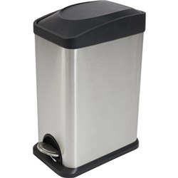COMPASS S/STEEL PEDAL BIN 15Ltr ROUND