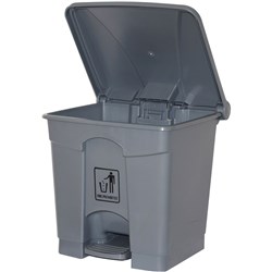 CLEANLINK RUBBISH BIN With Pedal Lid 30Litre Grey