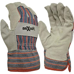 MAXISAFE CANDY STRIPE GLOVES Leather & Striped Cotton Glove XL