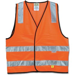 MAXISAFE HI-VIS SAFETY VEST Day Night Orange - Large