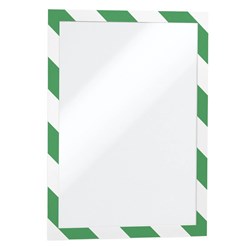 DURABLE DURAFRAME SECURITY A4 Green/White Pack of 2
