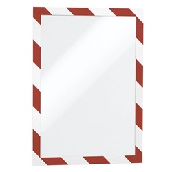DURABLE DURAFRAME SECURITY A4 Red/White Pack of 2