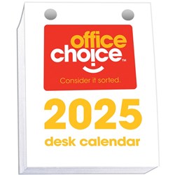 OFFICE CHOICE DESK CALENDAR REFILL Top Opening 2025