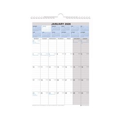 COLLINS CALENDAR WALL PLANNER Wiro 12 Month to View 210x297mm