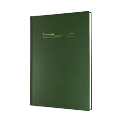 COLLINS #34M FINANCIAL YEAR DIARY A4 Week To Opening 1Hr Green
