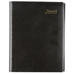 NORWICH SPIRAL DIARY A5 1 Day To Page 1/2Hr Black