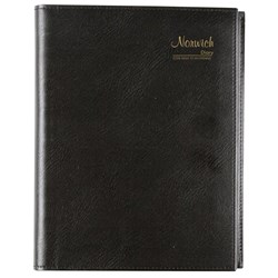 NORWICH SPIRAL DIARY A5 Week to Open 1Hr Black
