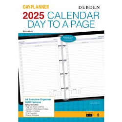 DEBDEN DAYPLANNER REFILL A4 Daily Dated Calendar