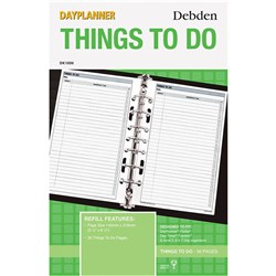 DEBDEN DAYPLANNER REFILL DESK Things To Do 216x140mm