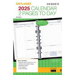 DEBDEN DAYPLANNER REFILL DESK 2 Page Per Day Dated 216x140mm