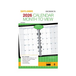 DEBDEN DAYPLANNER REFILL DESK Monthly Dated Calendar 216x140