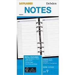 DEBDEN DAYPLANER REFIL PERSNAL Notes 172x96mm