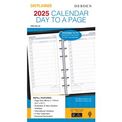 DEBDEN DAYPLANER REFIL PERSNAL Daily Dated Calendar 172x96mm