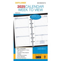 DEBDEN DAYPLANER REFIL PERSNAL Weekly Dated Calendar 172x96mm