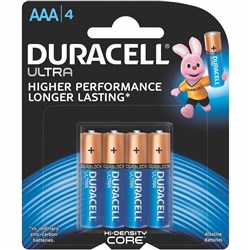 DURACELL ULTRA BATTERY AAA 4/Card Pack of 4