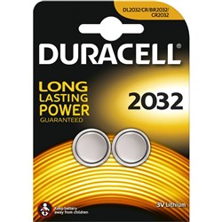 DURACELL SPECIALITY BUTTON Battery DL2032 Lithium Pack of 2