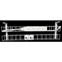 RAPID CABLE MANAGEMENT Dual Basket 1250mm 4GPO +2Data 2m Interconnecting Lead