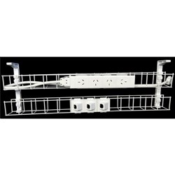 RAPID CABLE MANAGEMENT Dual Basket 1250mm 4GPO +3Data 2m Interconnecting Lead