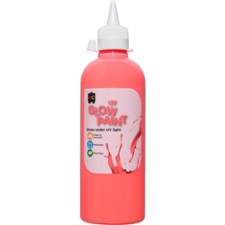 GLOW PAINT UV 500ml SCARLET
