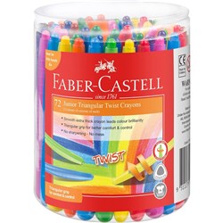 FABER-CASTELL JUNIOR TWIST COLOUR Crayons Assorted Classpack of 72