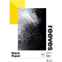 REEVES BLACK SKETCH PAD A3 140 GSM 20 Sheets