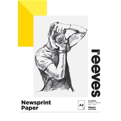 REEVES NEWSPRINT PAD A2 48GSM 50 Sheets