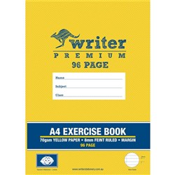 WRITER PREMIUM A4 96Pg Ex Bk YELLOW PAPER