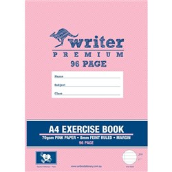 WRITER PREMIUM A4 96Pg Ex Bk PINK PAPER