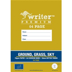WONDER WRITER BOOK A4 64 Page 18mm GROUND GRASS SKY