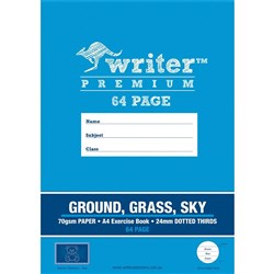 WONDER WRITER BOOK A4 64 Page 24mm GROUND GRASS SKY