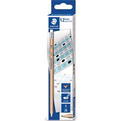 STAEDTLER NATURAL EXAM PENCIL HB With Eraser Tip Pack of 12