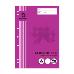 OLYMPIC BINDER BOOK A4 8mm Ruled 96 Pages