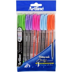 ARTLINE SMOOVE BALLPOINT PEN 1mm Brights Box of 10