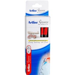 CVOS SMOOVE BALLPOINT PEN 1mm Red Box of 20