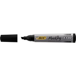 BIC MARKING 2300 MARKER Permanent Black Chisel Tip Box of 12