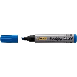 BIC MARKING 2300 MARKER Permanent Blue Chisel Tip Box of 12